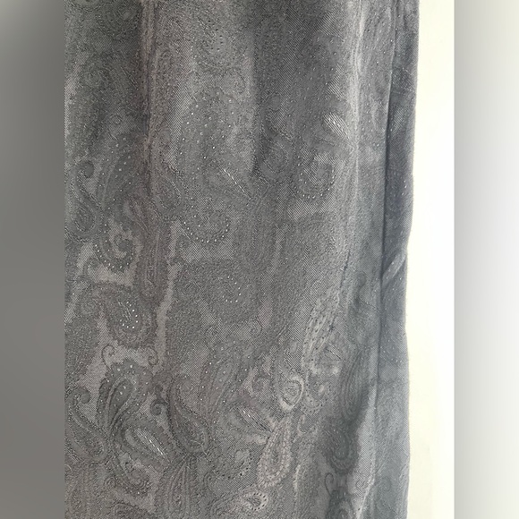 CP Shades Sausalito Women Rayon Paisley Print Pants Black Size Medium - Picture 3 of 8